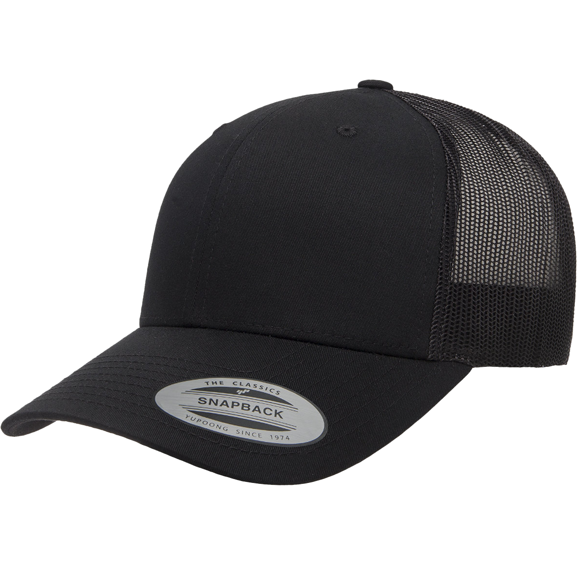 Custom YP Classics 6606 Retro Leather Patch Trucker Cap