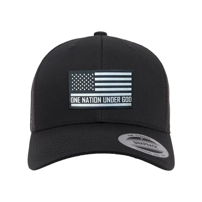 One Nation Under God Silver/Black YP Classics Trucker Cap