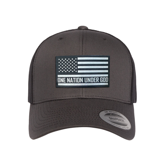 One Nation Under God Silver/Black YP Classics Trucker Cap