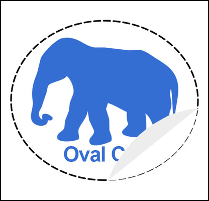 Oval Cut Stickers