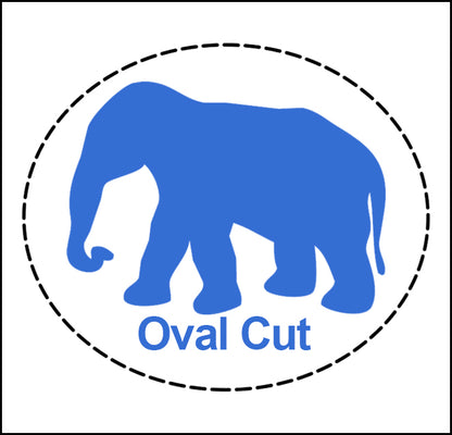 Oval Cut Stickers