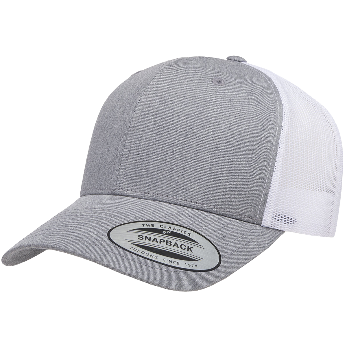 Custom YP Classics 6606 Retro Leather Patch Trucker Cap