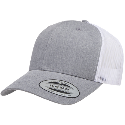 Custom YP Classics 6606 Retro Leather Patch Trucker Cap